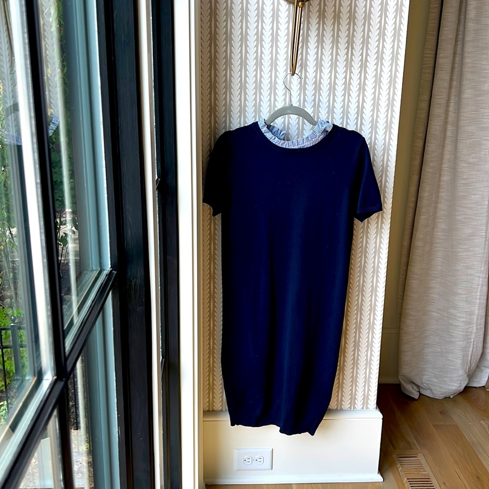 KNITTED MATERNITY DRESS WITH DETACHABLE COLLAR